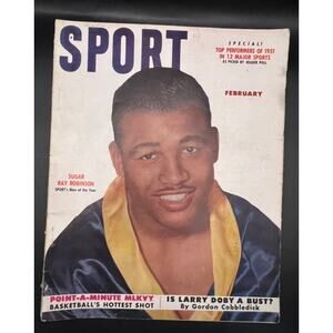 1952 Sport Sugar Ray Robinson Magazine Boxing Stan Musial, Ted Williams, Doby